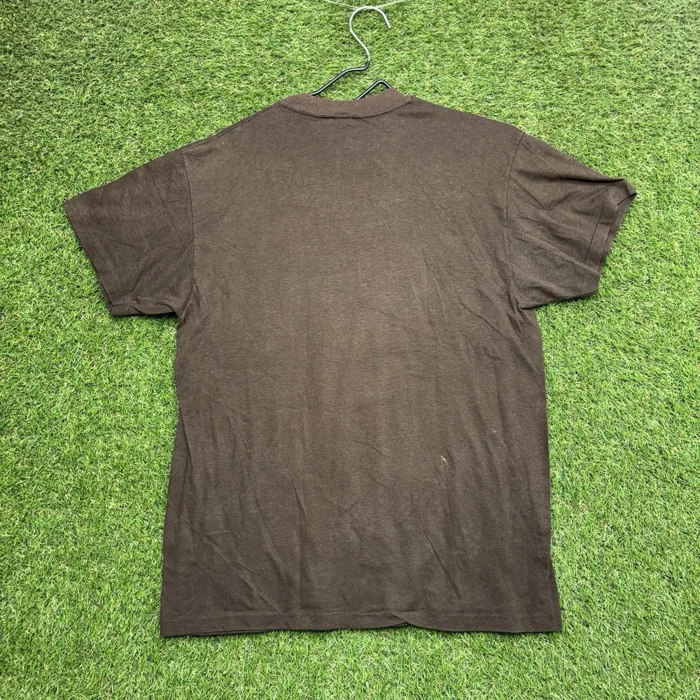 Vintage Cleveland Browns Shirt Mens Large Brown Single Stitch Thin NFL 80s